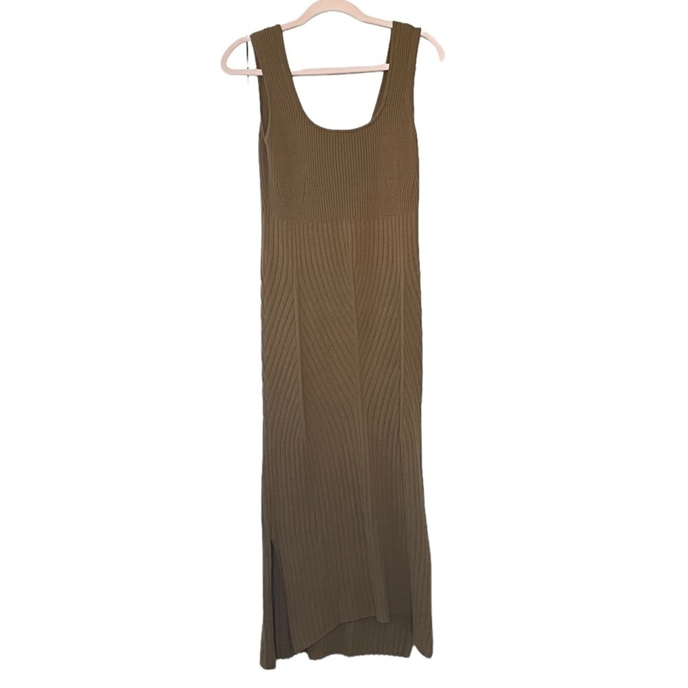 Anthropologie Maeve Knit Ribbed Sweater Tank Dress with Slits - Picture 2 of 8